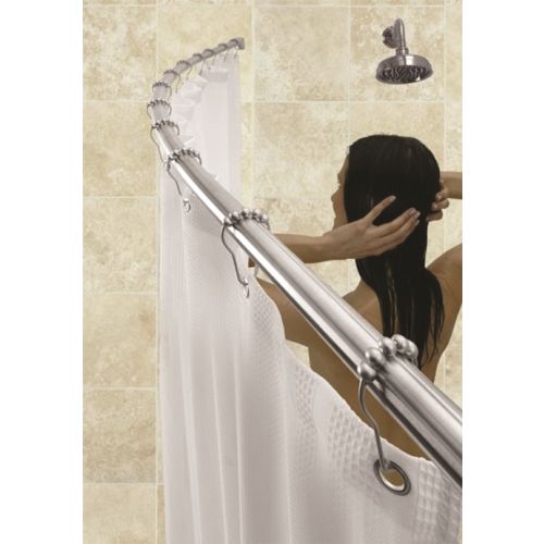 Crescent Rod Curved Shower Rod, 6', Brushed Nickel